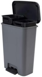 Keter "COMPATTA DUO" TÉGLALAP ALAKÚ DUO PEDÁLOS SZEMETES BELSŐ KOSARAKKAL (2x23L)