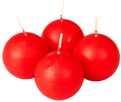 Valex Decor Adventi gömb gyertya készlet 5cm - Matt piros (DPS-40)