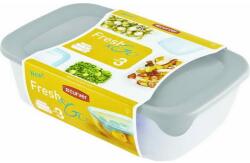 Keter Fresh&go" Szögletes ételtartó Szett 0, 5l + 1l + 2l