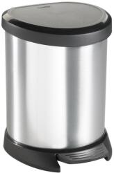 Keter Fémhatású Pedálos Szemetes Belső Kosárral 5l - Fekete/ezüst