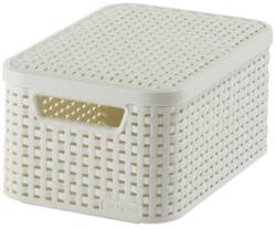Keter "style" S Méretű Rattan Kosár Fedéllel 7l - Krém