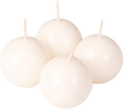 Valex Decor Adventi gömb gyertya készlet 5cm - Lakk fehér (DBL-01)