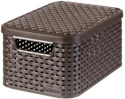 Keter "style" S Méretű Rattan Kosár Fedéllel 7l - Sötétbarna