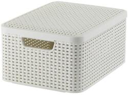 Keter "style" M Méretű Rattan Kosár Fedéllel 18l - Krém
