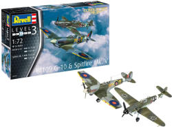 Revell Combat Set Bf109G-10 Spitfire Mk. V 1: 72 makett repülő (03710) (03710_R)