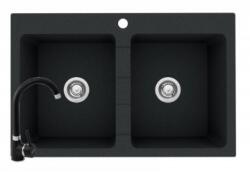 Pyramis Set chiuveta granit SPARTA 2B & baterie BELLO - Black (070053201BLO) - toolmax Chiuveta