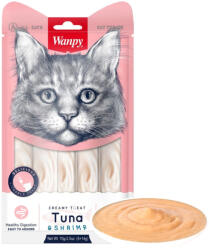 Wanpy WANPY Creamy Treat, Ton și Somon, punguță recompense pisici, (piure), 350g