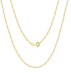 BeSpecial Colier argint 925 placat cu aur 18K, FIGARO, UNISEX, 50 cm, 1, 7 mm (CRR98)