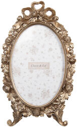 Clayre & Eef Rama foto masa, perete polirasina aurie 13x2x23 cm / 10x15 cm (2F1283)