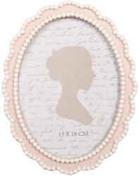 Clayre & Eef Rama foto masa polirasina alba roz 16x2x20 cm / 13x18 cm (2F1303)
