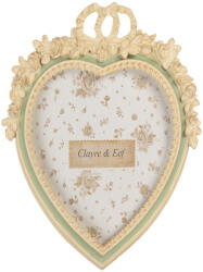 Clayre & Eef Rama foto masa polirasina verde bej 16x3x23 cm / 13x18 cm (2F1364M)