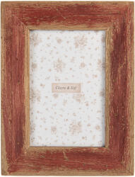 Clayre & Eef Rama foto masa lemn maro rosu 16x2x21 cm / 10x15 cm (2F1294)