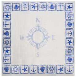 Primanova Хартиена квадратна покривка 100x100см с декор "Море" LUNI PAPER-(10-FE-7005) - Horecano (012424)