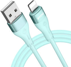 BWOO X280L Minimalist Silicone USB-A - Lightning kábel 3A 1m - zöld
