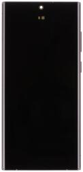 Samsung LCD дисплей + тъч модул + преден капак S908B Galaxy S22 Ultra Burgundy (GH82-27489B)