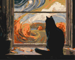 Alkotásutca Őszi elmélkedés - Számfestő készlet kereten 40x50