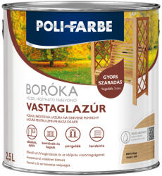 POLI-FARBE Boróka tölgy 2, 5 l vizes bázisú lazúrfesték 4498 (4498)