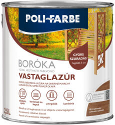 POLI-FARBE Boróka paliszander 2, 5 l vizes bázisú lazúrfesték 4500 (4500)