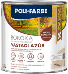 POLI-FARBE Boróka színtelen 2, 5 l vizes bázisú lazúrfesték 4499 (4499)