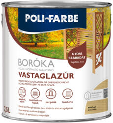 POLI-FARBE Boróka fenyő 2, 5 l vizes bázisú lazúrfesték 4502 (4502)