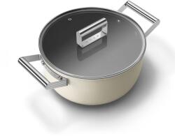 Smeg LÁBAS ÜVEG FEDŐVEL, 24 cm, bézs (CSF2412CRM)