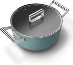 Smeg LÁBAS ÜVEG FEDŐVEL, 24 cm, matt smaragdzöld (CSF2412EGM)