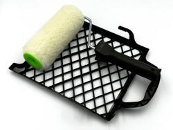 RM Műanyag Háztartási szett (normál henger+fekete rács+nyél) 180 mm-es