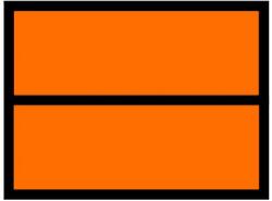 ADR narancssárga tábla 300x400mm, vinyl, öntapadós matrica