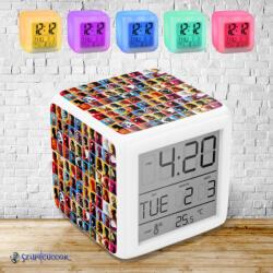  Marvel Classic karakterek színváltós világító ébresztő óra