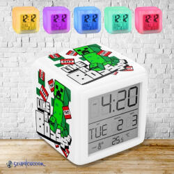 Time4Gift Minecraft Like a Boss színváltós világító ébresztő óra