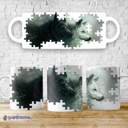  Farkasok puzzle bögre - time4gift