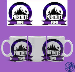 Time4Gift Fortnite logo bögre (Fehér)