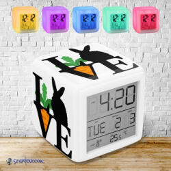 Time4Gift Love Nyuszi színváltós világító ébresztő óra