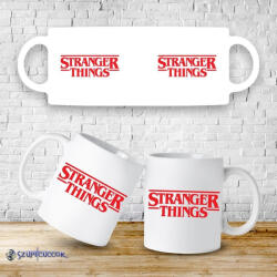 Time4Gift Stranger Things - Fehér logó bögre