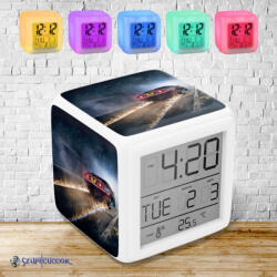 Time4Gift De Lorean 88 mph színváltós világító ébresztő óra