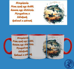 Time4Gift Horgászás, nem csak egy hobbi bögre (Piros)