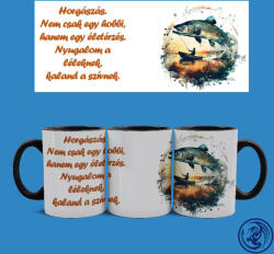 Time4Gift Horgászás, nem csak egy hobbi bögre (Fekete)