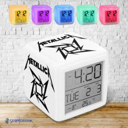 Time4Gift Metallica Logo színváltós világító ébresztő óra