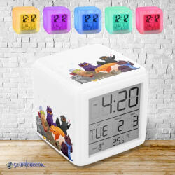 Time4Gift Lusta cicák színváltós világító ébresztő óra
