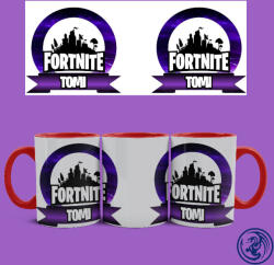 Time4Gift Fortnite logo bögre (Piros)