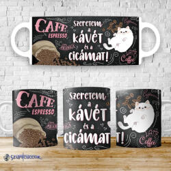 Time4Gift Szeretem a kávét és a cicámat bögre