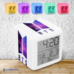 Time4Gift BTS Galaxy logó színváltós világító ébresztő óra