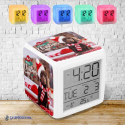 Time4Gift Merry Christmas Tacsi színváltós világító ébresztő óra