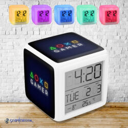 Time4Gift Playstation gamer világító ébresztő óra
