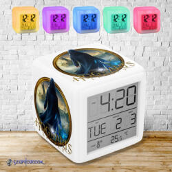 Time4Gift Hogwarts Legacy kerek logó színváltós világító ébresztő óra