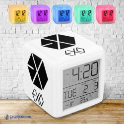 Time4Gift Exo logó színváltós világító ébresztő óra