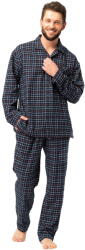 Key Pijama bărbătească cu nasturi KEY 480 albastru închis FLANEL: L (32167 L)