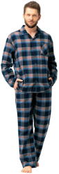 Key Pijama bărbătească cu nasturi KEY 431 albastru închis FLANEL: L (32154 L)