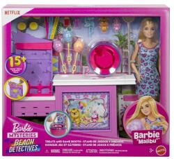 Barbie Set de joaca Barbie Mysteries - Beach Detectives, Cabina de jocuri Papusa
