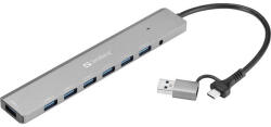 Sandberg USB Hub - USB-C/A to 7 x USB 3.0 Hub (136-66) - shop